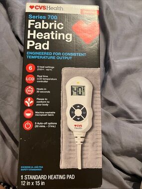 CVS Health Series 700 Gray Fabric Heating Pad - Standard 12 x 15 in